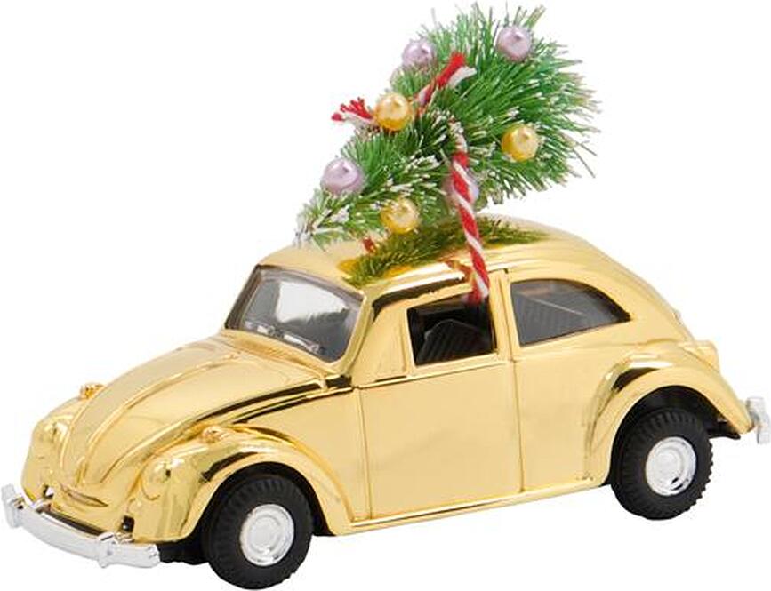 Xmas Dekoracija, avto, 12,5 cm, zlata