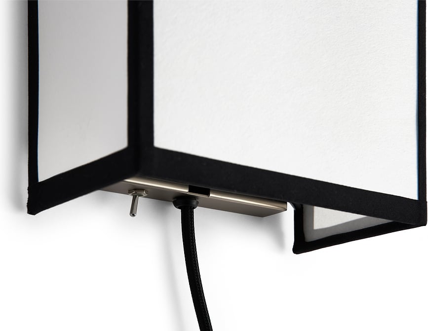 Ava Square Φωτιστικό τοίχου εξωτερικού χώρου, μαύρο, αλουμίνιο