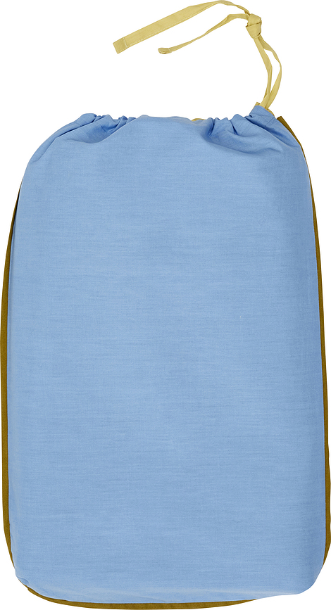 Aki Parure de Lit 140 x 200 cm, bleu-jaune, avec taie d'oreiller 80 x 80 cm