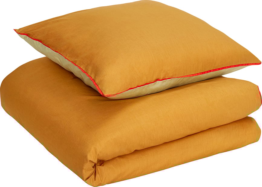 Aki Posteljina 140 x 200 cm narančasto-zelena s jastučnicom 80 x 80 cm