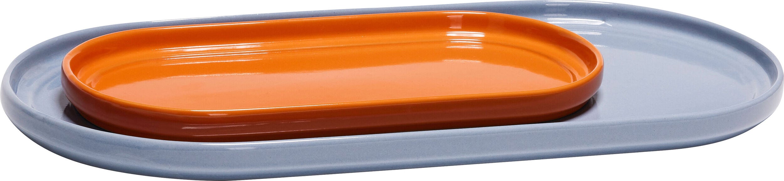 Amare Dekorative Tabletts blau und orange 2 St.