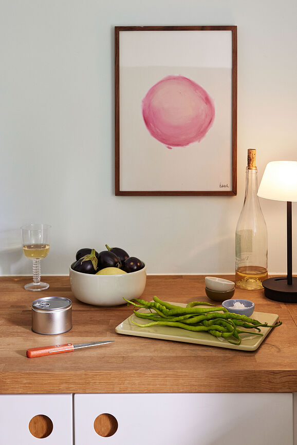 Amare Dekorativni pladnji, zeleni in kostanjevi, 2 kosa