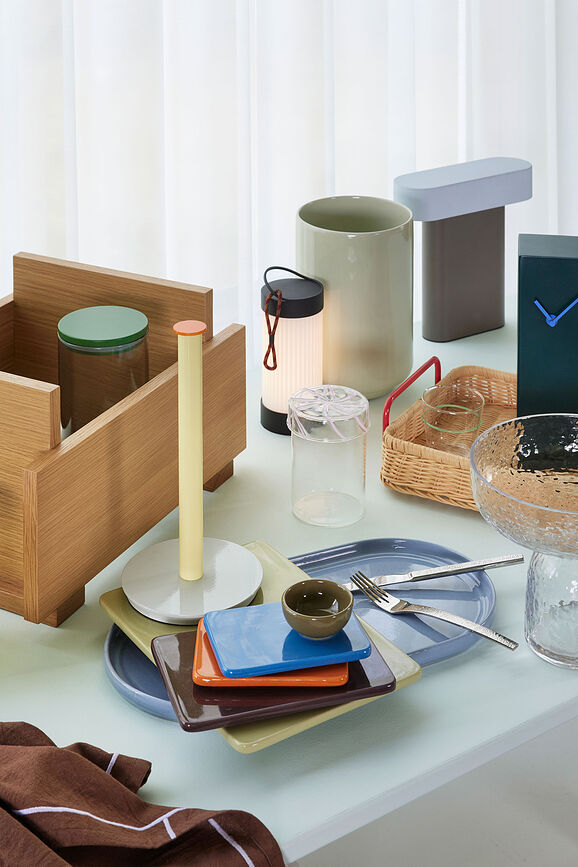 Amare Διακοσμητικοί Δίσκοι, 10 x 15 εκ., μπλε και πορτοκαλί, 2 τμχ