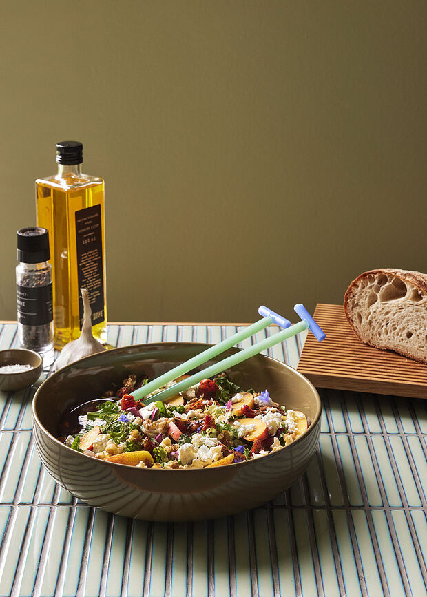 Amare Μπολ χαμηλό, 28 cm, λαδί