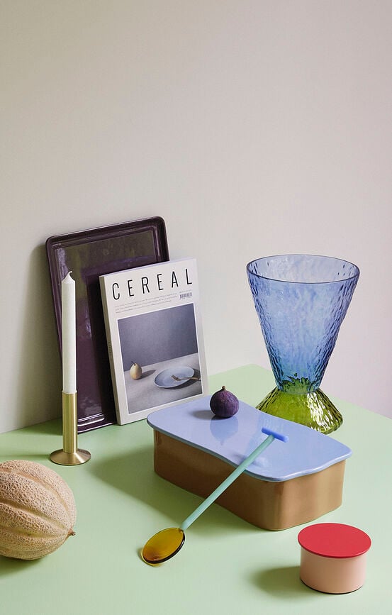 Amare Organizator za pisalno mizo, 33 cm, rjavo-moder