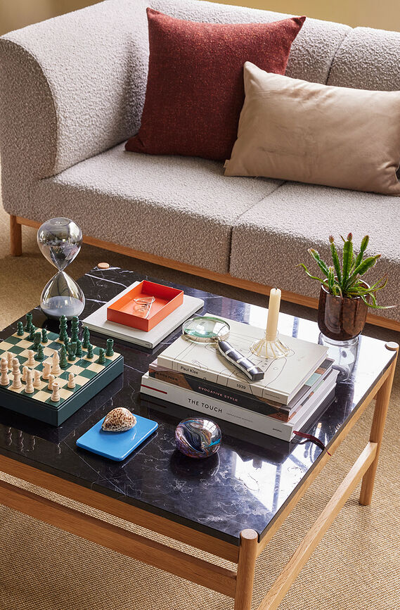 Amare Plateaux Décoratifs, 10 x 15 cm, bleu et orange, Lot de 2