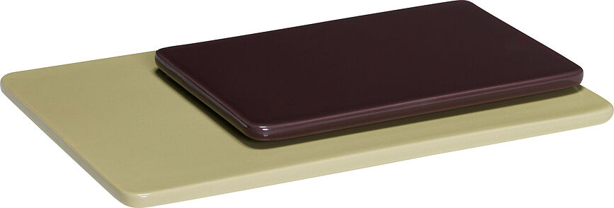 Amare Plateaux décoratifs, vert et marron, Lot de 2