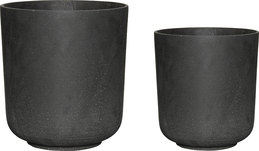 Among Cache-pots, noirs, Lot de 2