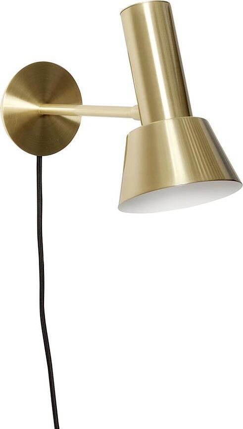 Aplique metálico Hübsch, 20 cm, dorado