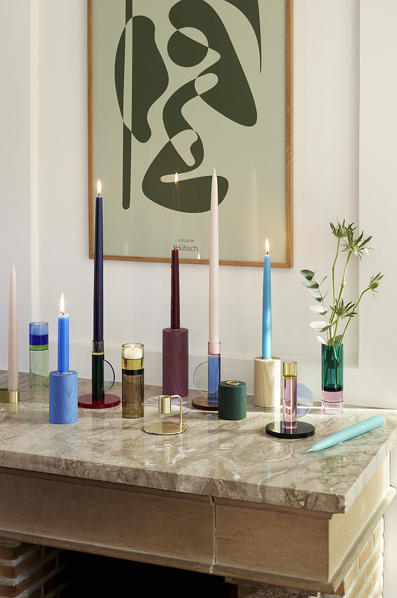 Astro Κηροπήγιο για κλασικό κερί, 14 εκ., ροζ-κίτρινο