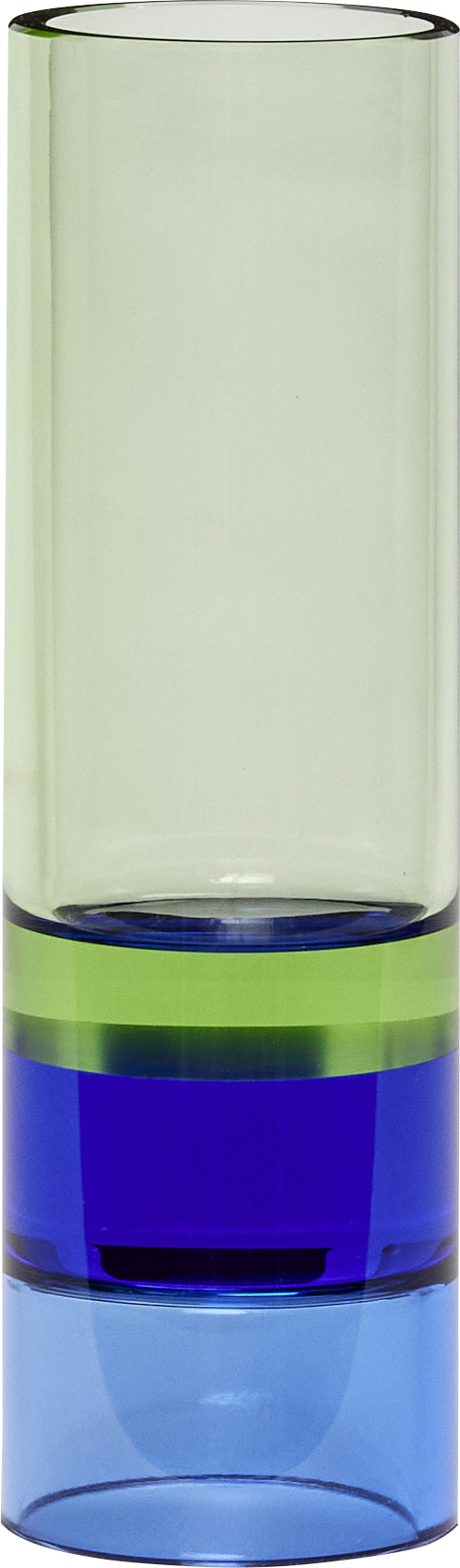 Astro Kerzenhalter für Teelichter 15 cm grün-blau