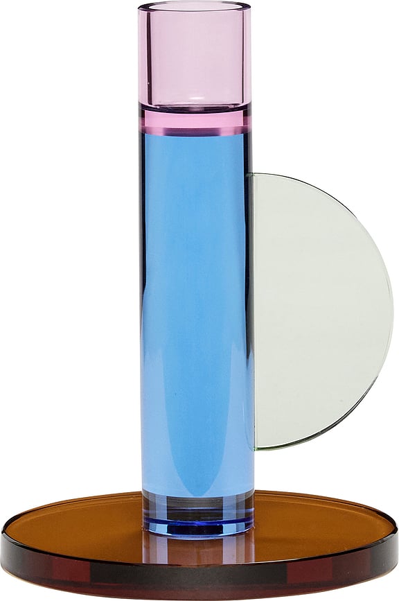 Astro Klassischer Kerzenhalter 14 cm blau-rosa