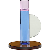 Astro Klassischer Kerzenhalter 14 cm blau-rosa