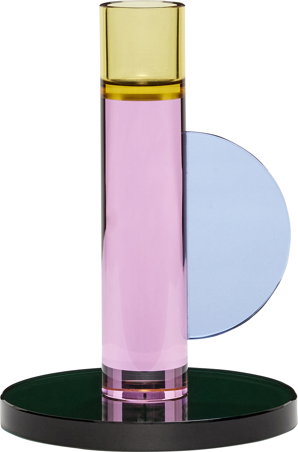 Astro Klassischer Kerzenhalter 14 cm rosa-gelb