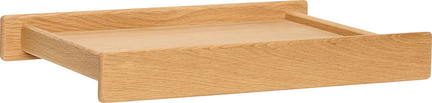 Bandeja para servir y organizador Less, de madera natural