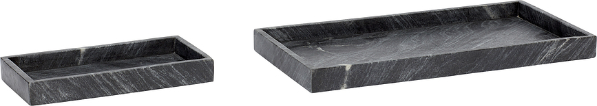 Bandeja rectangular Hübsch, Pack de 2