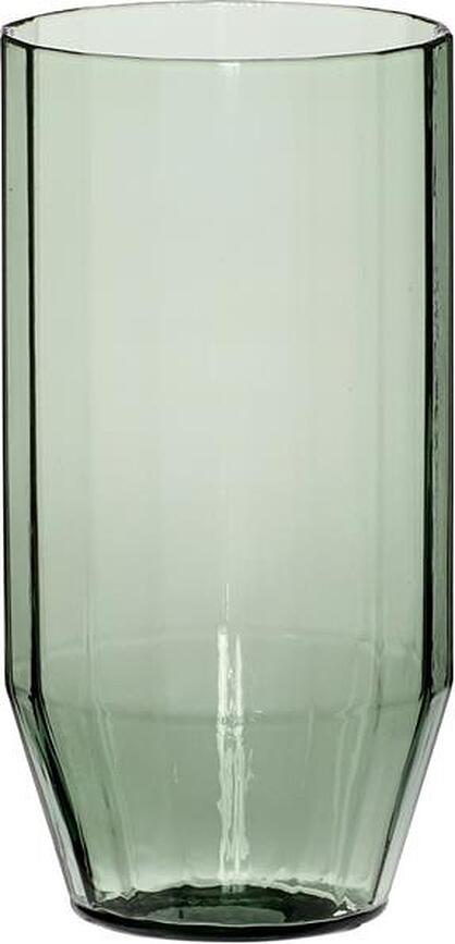 Bicchiere di vetro Hübsch 14 cm tonalità verde