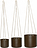 Bloom Hanging flowerbeds brown 3 pcs