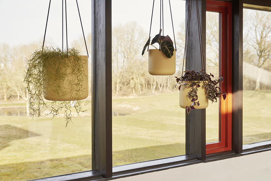 Bloom Pots de Fleurs Suspendus, beiges, Lot de 3