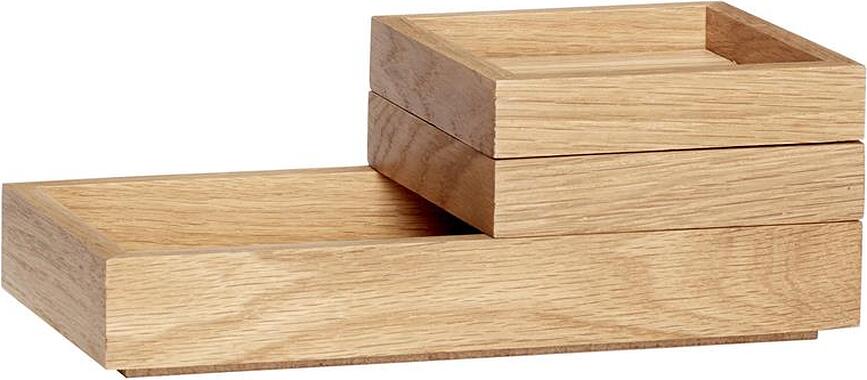 Cajas de Almacenamiento de madera Hübsch, Set de 3 piezas