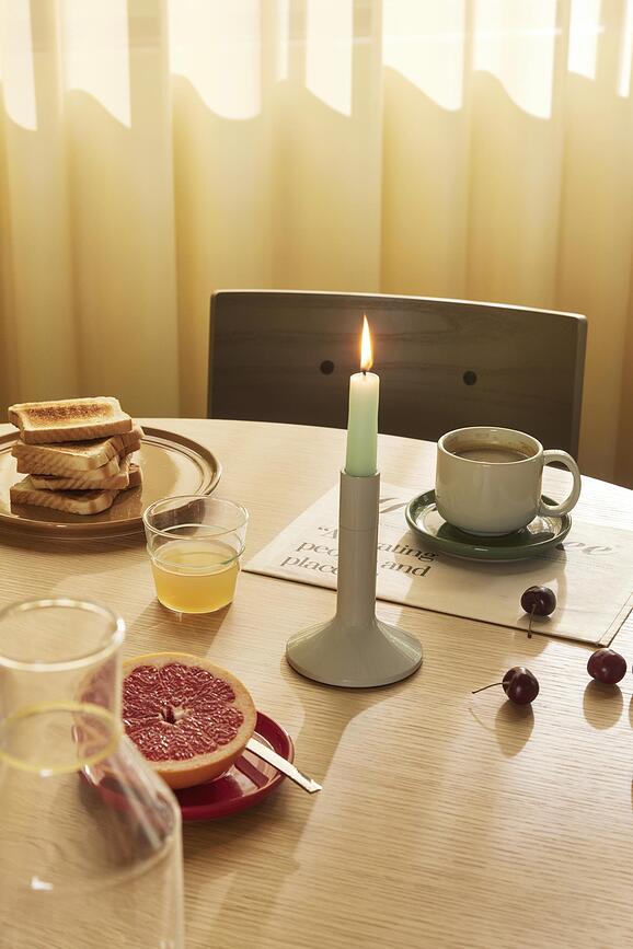 Portavelas para velas clásicas Kindred, gris claro, 2 unidades