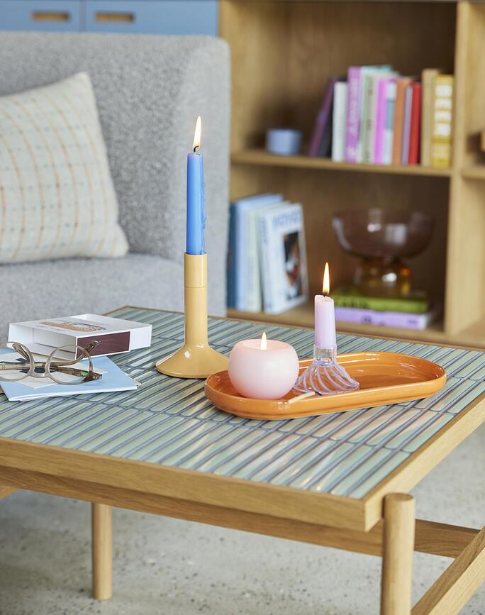 Portavelas para velas clásicas Kindred, gris claro, 2 unidades