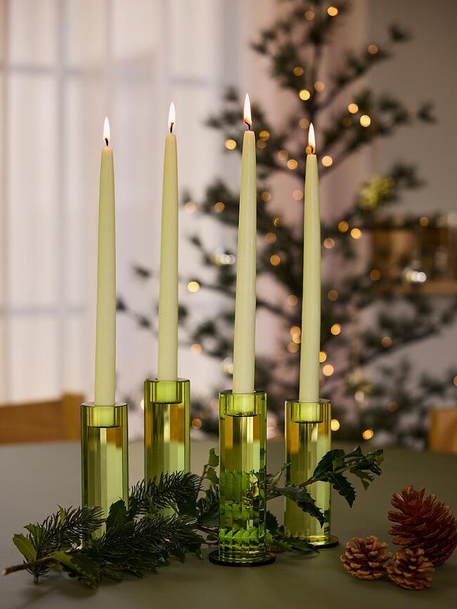 Portavelas para velas clásicas Cut, violetas, 2 unidades