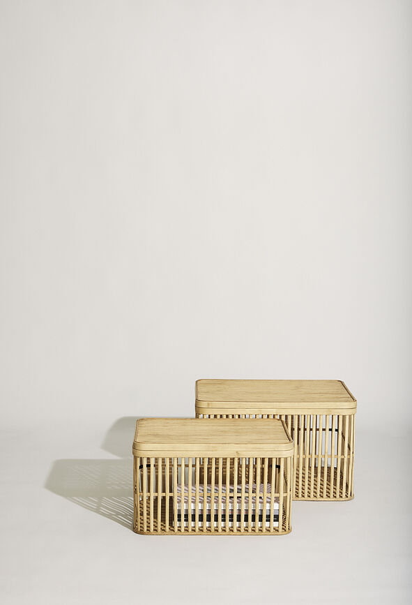 Cheery Paniers de Rangement, en bambou, Lot de 2