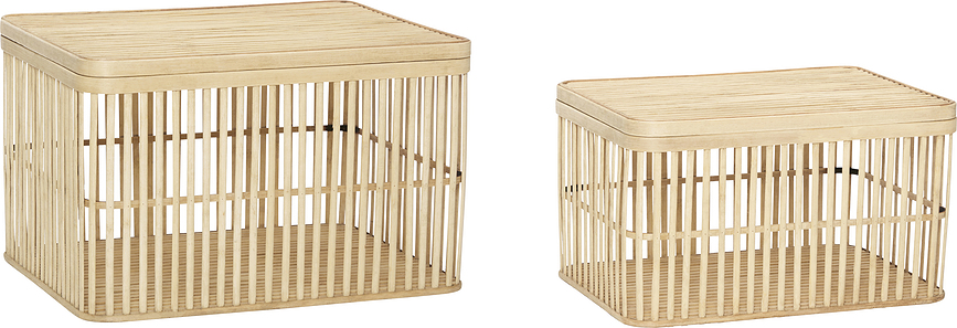 Cheery Paniers de Rangement, en bambou, Lot de 2