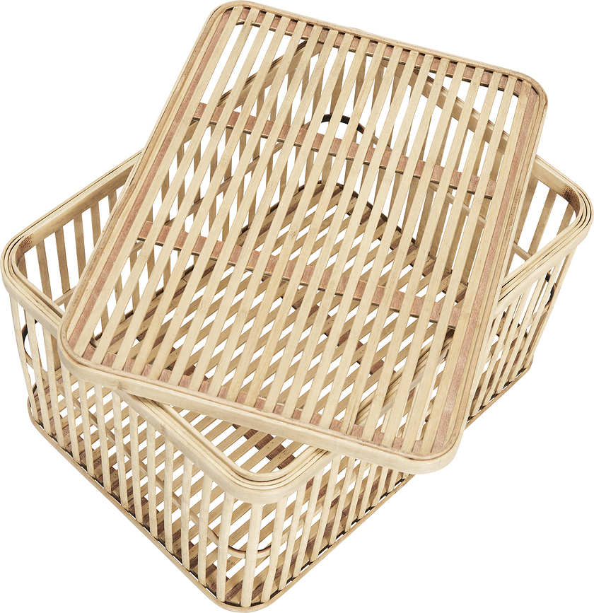 Cheery Paniers de Rangement, en bambou, Lot de 2