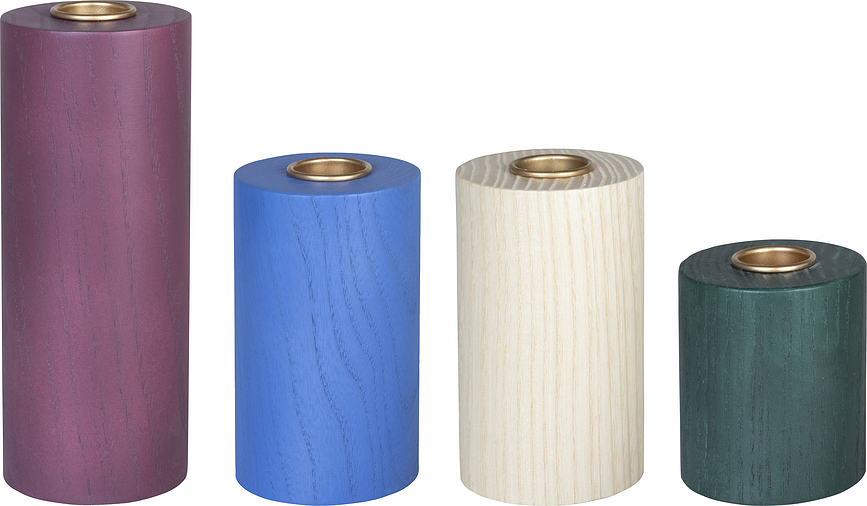 Crayon Bougeoirs pour bougies classiques, Lot de 4