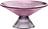 Cuenco de cristal con pie Hübsch, rosa y gris