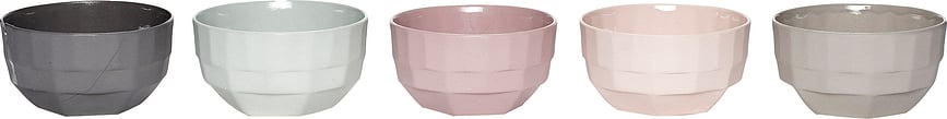 Cuencos de porcelana Hübsch 459011, Pack de 5 unidades