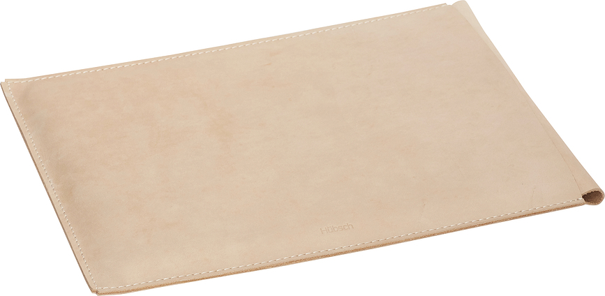 Custodia per laptop Hübsch 13" beige vera pelle