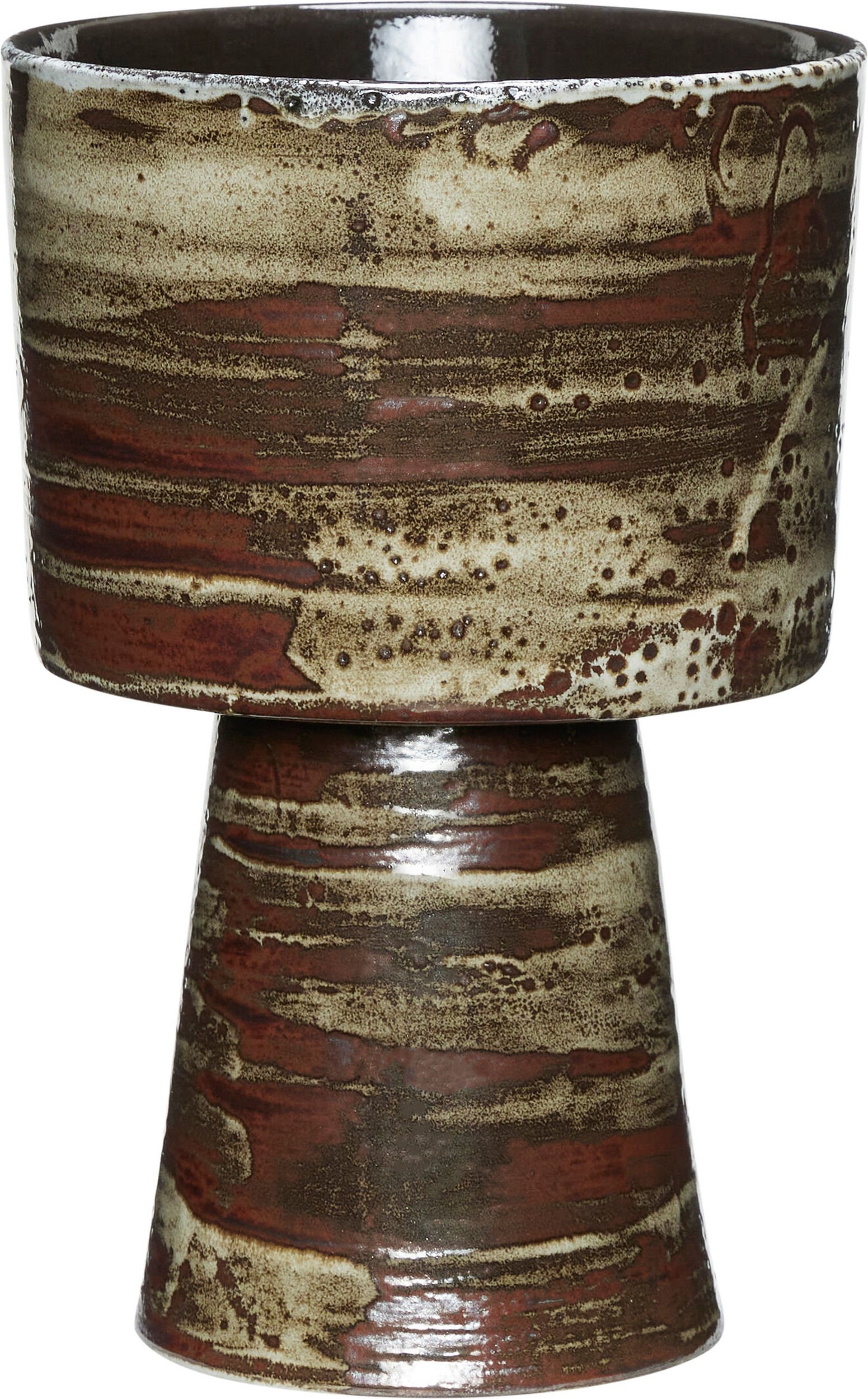 Doniczka Plinth 26 cm kasztanowa