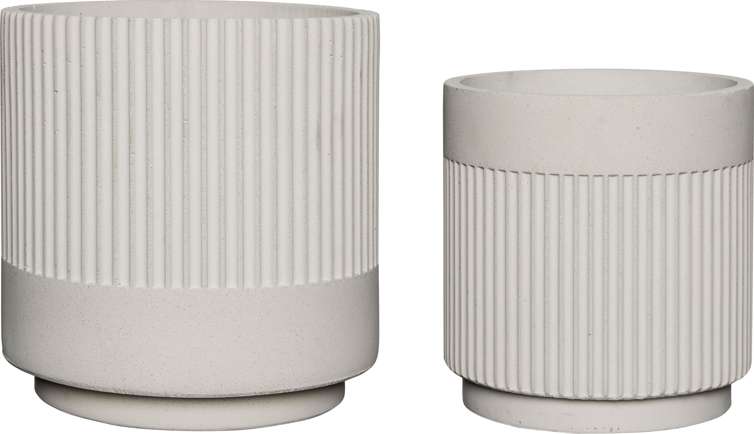 Doniczki Ripple jasnoszare 2 szt.