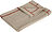 Easypeasy Torchon de cuisine 60 x 80 cm, beige et rouge