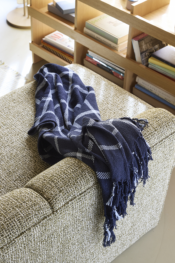 Flok Plaid, 140 x 200 cm, bleu marine