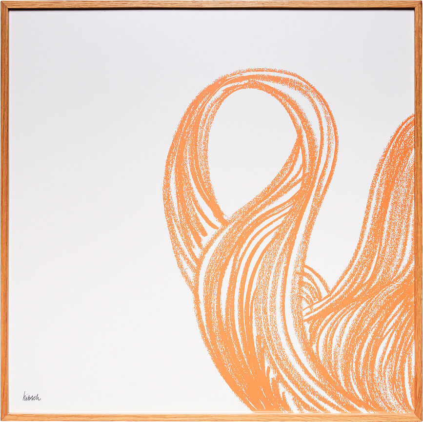 Fotoramme med snor og klemmer Hello 80 x 80 cm