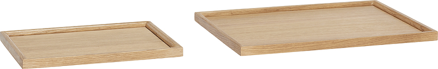 Frame Plateaux en bois, Lot de 2