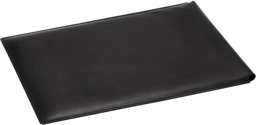 Funda para Portátil Hübsch, de cuero natural, negra