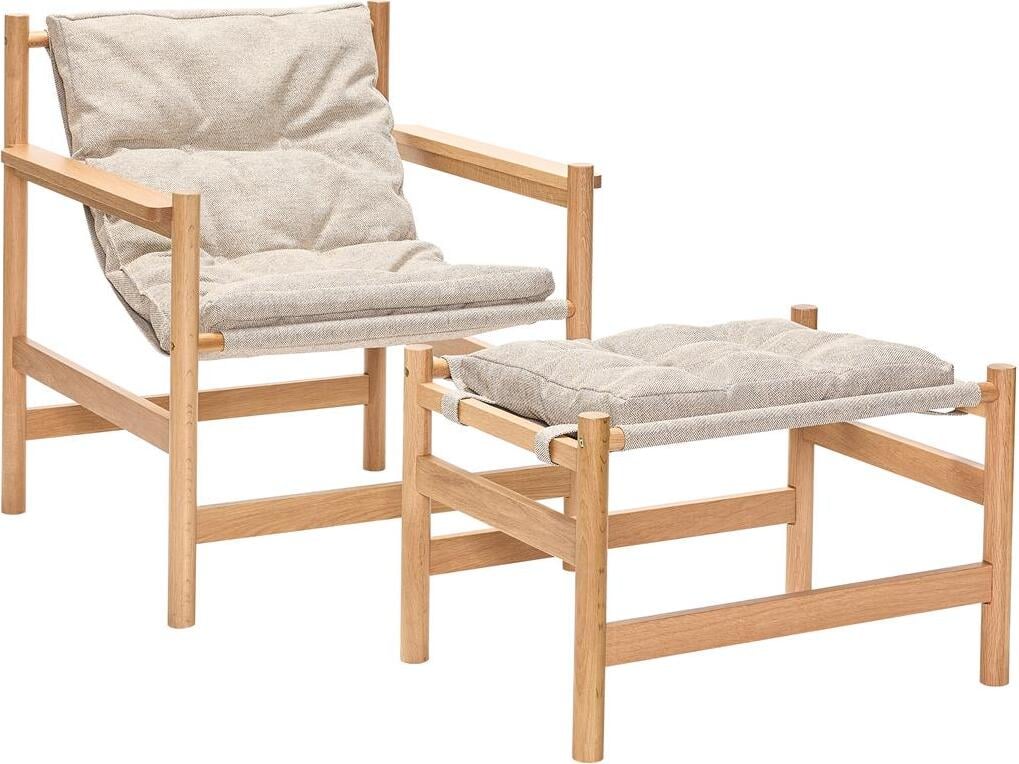 Heritage Sessel mit Hocker, 2-teilig