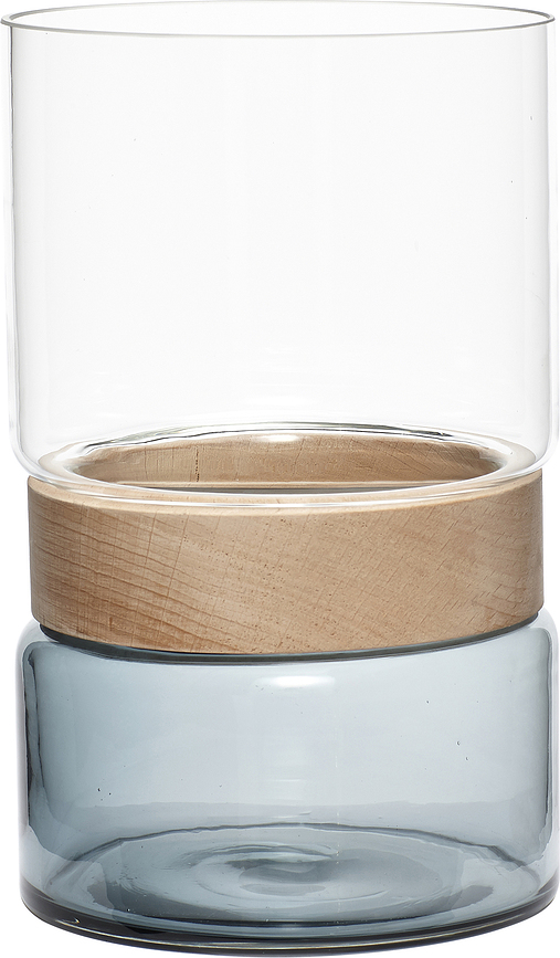 Hübsch 959011 Vase, bleu