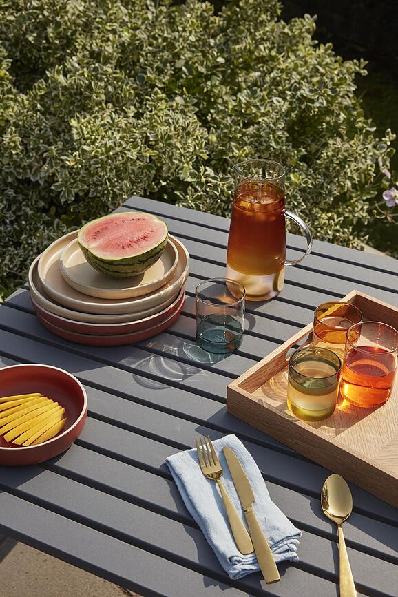 Hübsch Assiettes, en céramique, beiges, Lot de 3