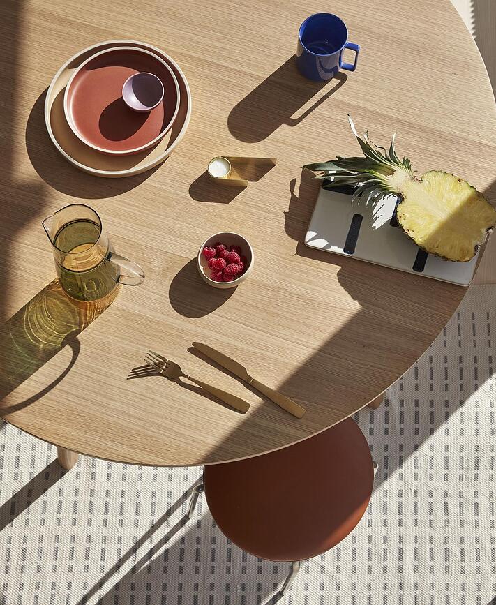 Hübsch Assiettes, en céramique, beiges, Lot de 3