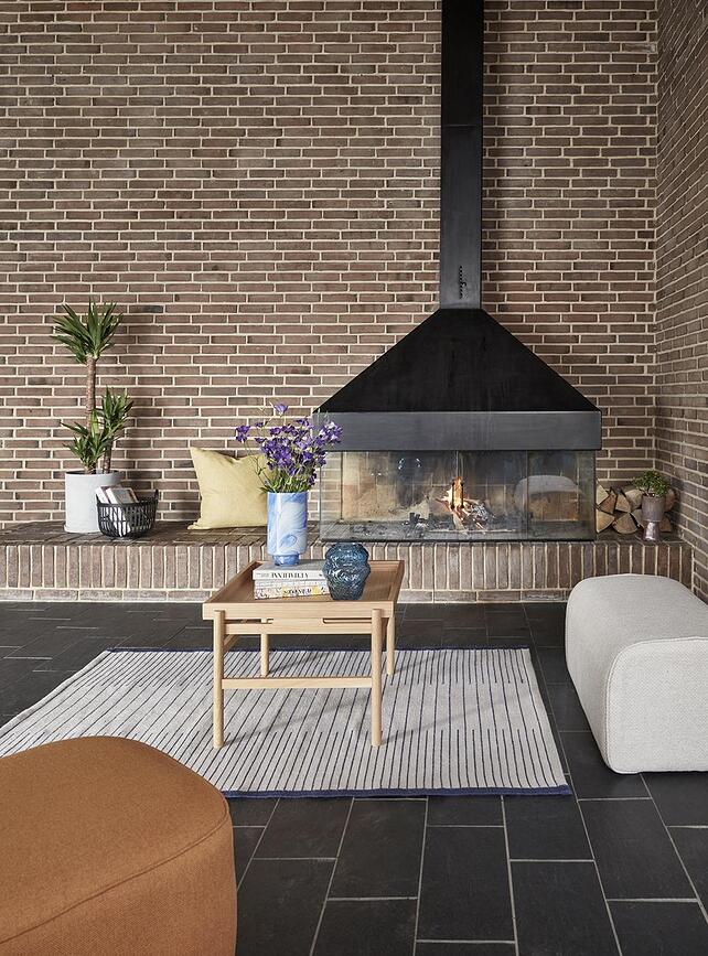 Hübsch Βάζο, 18 cm, μπλε, γυάλινο