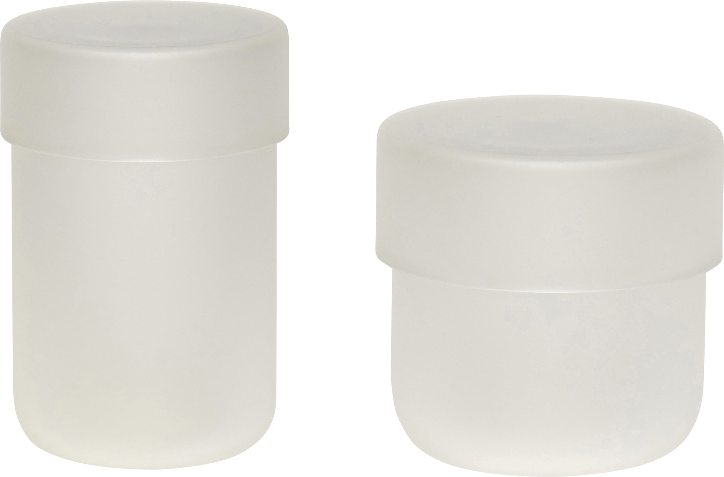 Hübsch Behälter Tube gefrostet aus Glas 2 St.