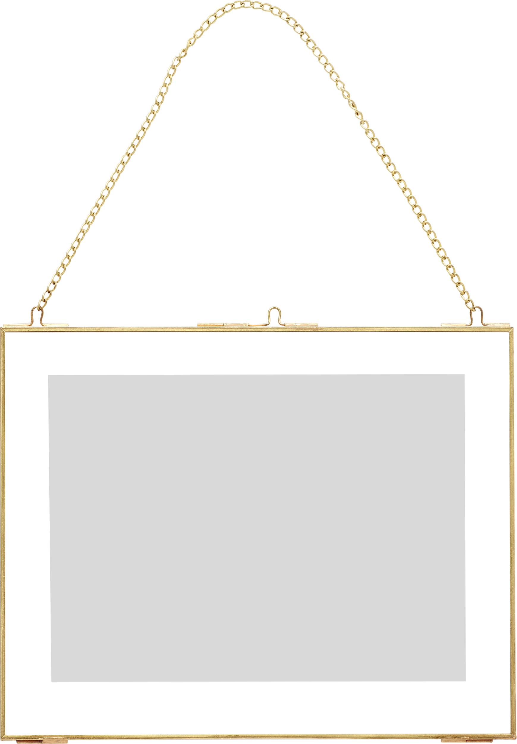 Hübsch Bilderrahmen 30 x 24 cm goldfarben an der Kette