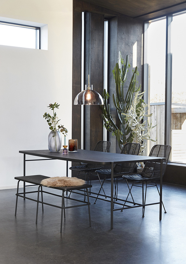 Hübsch Blazina za stol, kosmata, kremna