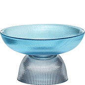 Hübsch Bowl rounded blue glass